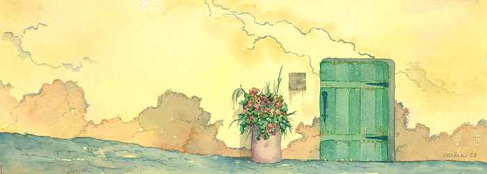 Spanish Door Water Color